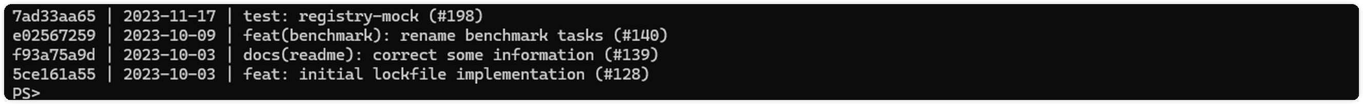 git log 输出