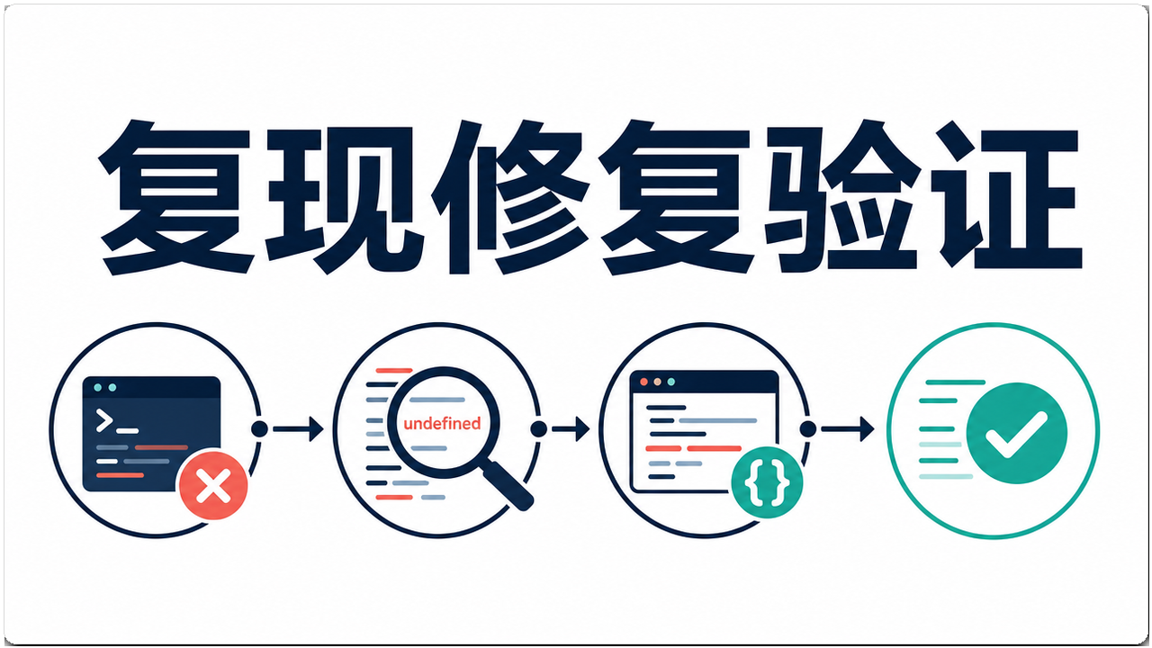 从复现到验证的最小修复闭环