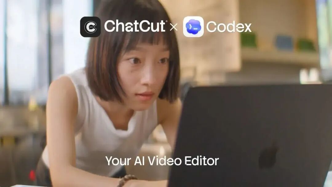 ChatCut 与 Codex 配合完成视频编辑的效果示意