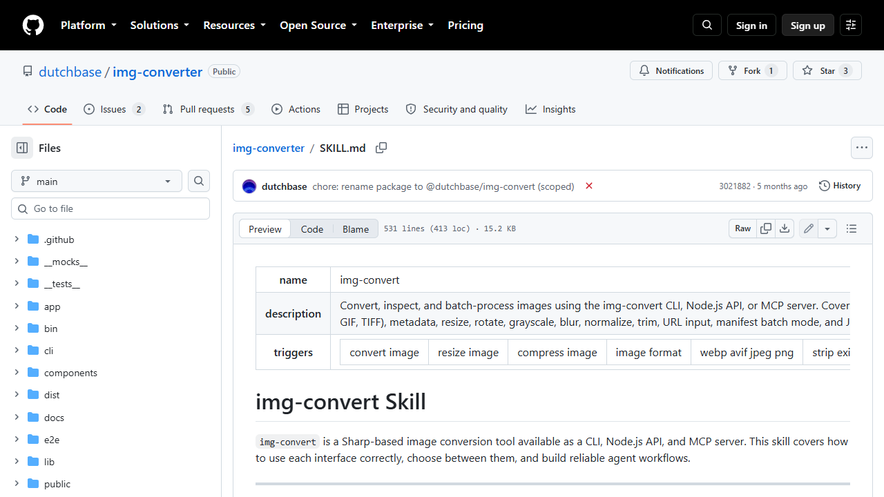 仓库中的 img-convert SKILL.md